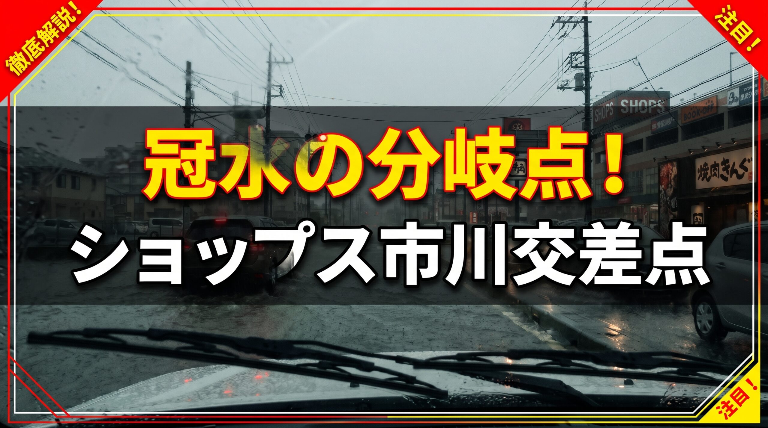 ショップス市川で冠水被害